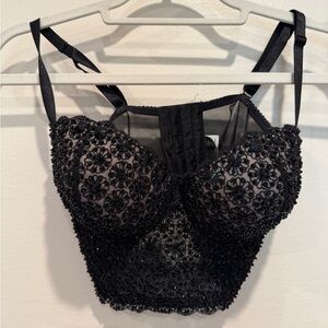 Elegant Bebe Black Lace Bralette